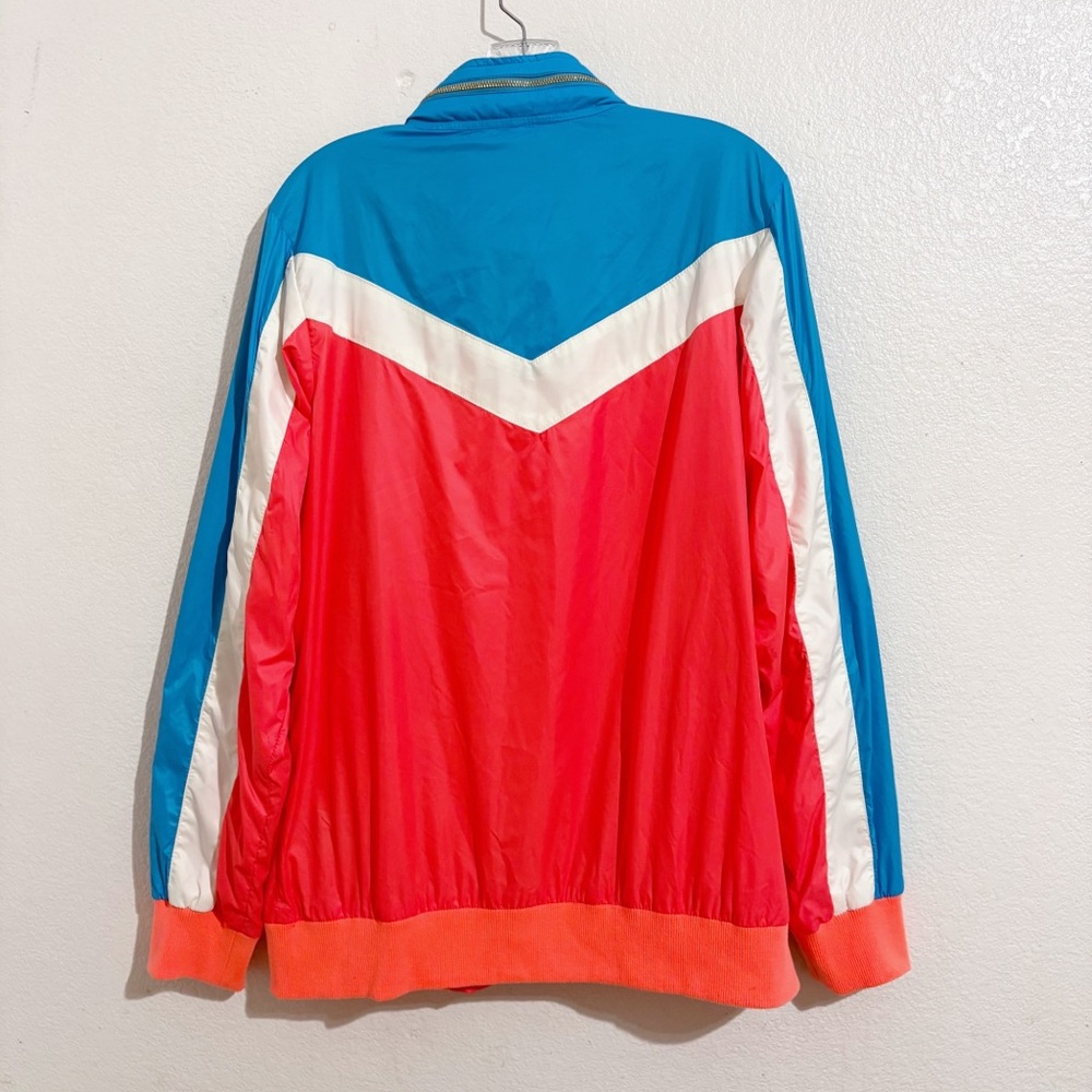 Aviator Nation Windbreaker Jacket in Neon Coral - Picture 5 of 10